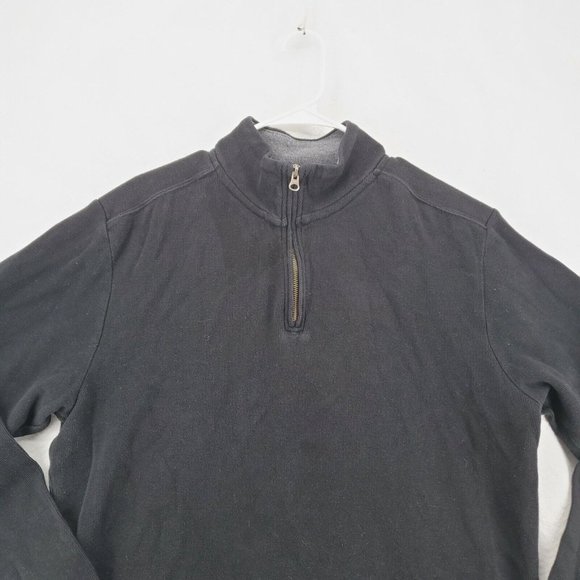 OLD NAVY Sweater Men's Long Sleeve 1/4 Zip Knit Pullover Black Large - Picture 6 of 11
